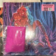Madonna Picture Disc Vinyl Record, & LA pop up shop pink veil both sealed picture