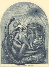 2021 Ex-libris ADAM & EVA  K. Antioukhin Erotic Original etching picture