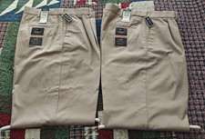 Haggar Men's Khaki Dress Pants - W-2-W Classic Fit - Size 40x34 New W/Tags picture