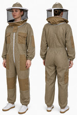 3 Layer Ultra Ventilated Beekeeping Suit Mesh Bee Suit Round Veil Protection picture
