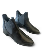 Stuart Weitzman Black Leather Chelsea Ankle Boots Size 7.5 picture