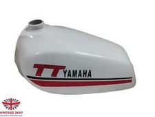 Fit For Yamaha TT250 1980-83 White Steel Petrol Fuel Tank picture