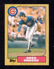 GREG MADDUX 1987 TOPPS TRADED CARD #70T MLB ROOKIE RC HOF BRAVES CUBS SET BREAK picture