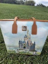 2026 Walt Disney World 55th Anniversary Dooney & Bourke Castle Tote Bag In Hand picture