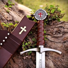Crusader Replica Faithkeeper Knights Templar Sword Handmade Medieval Collectible picture