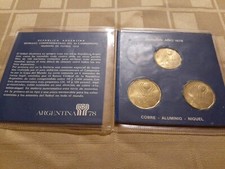 1978 Argentina 20,50,100 Peso Soccer Set Coins,Mini Album World Cup  picture