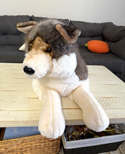 Douglas Cuddle Toy, Montana Wolf plush #2466, retired rare, 36 inch . picture
