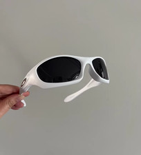 Vintage Oakley Monster Dog 00s Black Prizm Sunglasses White Frame picture