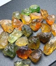 39.30 Ct Natural Chrome Tourmaline Rough Lot | Full Faceting Grade | Multi-Color picture