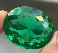 Green Emerald 115+ Ct Colombian Huge Oval Cut Natural Certified Loose Gemstone picture