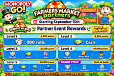 Farmers Market Partners Event Monopoly-go⭐ full carry 80k points⭐ fast 24 HOURS picture