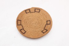 Antique Native American Maidu Basket California  Indian Flat Plaque Tray 6