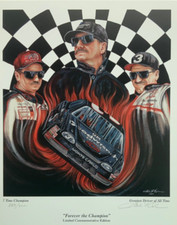 Dale Earnhardt Daytona 500 NASCAR Winston Cup Print Forever a Champion Small picture