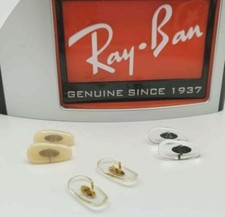 Ray Ban Pair Replacement Nose Pads Crimp On Gold/Gun Clear, Flesh 12, 14 or 16mm picture
