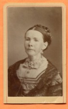 CDV Minneapolis, MN, Portrait of a Young Woman, ID'd by DeLong, c1870s Backstamp picture