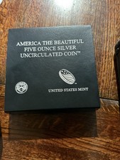 2014 P Great Smoky Mountains ATB 5 oz Silver Coin w/ Box and COA picture