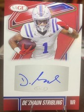 De'Zhaun Stribling 2026 Sage Ole Miss-San Francisco 49ers Rookie WR Blue Auto picture
