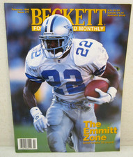VINTAGE FEBRUARY 1996 BECKETT FOOTBALL CARD MONTHLY MAGAZINE EMMITT SMITH picture