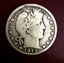 1914 s Barber Half Dollar 50C  