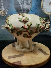 Rare Antique Stellmacher Teplitz Art Nouveau Faience Holly Planter Bowl picture