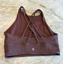 lululemon athletica Women’s Brown energy bra high neck Size 8 picture