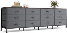 70 Inch Dresser for Bedroom, TV Stand for 65, 75, 80 Inch TV, 12 Drawer Long Dre picture