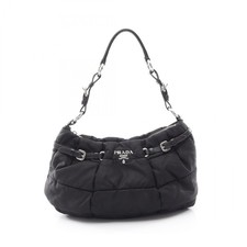 PRADA TESSUTO MICRO Shoulder hand Bag BN1704 Nylon Black Used Women picture