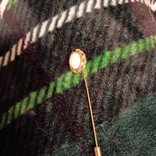 Gorgeous Vintage Gold Victorian Stick Pin with Beautiful Opal Stone picture