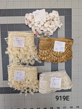 Lot Of Vintage Lace, Sewing Craft Trims New Old Stock Over 7 Yards Quality Lace picture