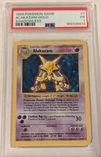 1999 Pokemon Game Shadowless #1 Alakazam - Holo PSA 1 New Cert picture