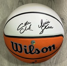 Caitlin Clark - Sophie Cunningham - DUAL Autographed Full Size Basketball w/COA picture