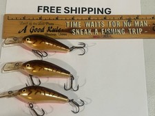 LOT OF 3 Rapala Rattlin Fat Rap RFR-7  Finland  USED TACKLE BOX FIND CRANKBAITS. picture