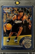 ALLEN IVERSON RARE BLUE CHROME TOPPS 2003 INVESTMENT CARD SIXERS LEGEND GOAT picture
