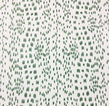BRUNSCHWIG & FILS LES TOUCHES GREEN GEOMETRIC HIGH END FABRIC 2.2 YARDS 54