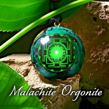 Malachite Orgonite Pendant Healing Protection Talisman Women Men Necklace Gift picture