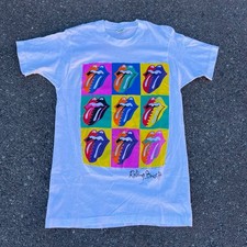 Vintage 1989 Rolling Stones Tour T-Shirt Deadstock Warhol Pop Art Tongue USA L picture