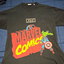 KITH x Marvel Avengers Graphic Tee Crew Neck Short Sleeve Black Men’s S picture