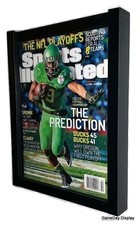 MAGAZINE SPORTS ILLUSTRATED DISPLAY FRAME CASE BLACK SHADOW BOX picture