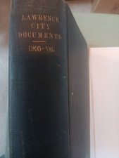Antique 1906 Book Lawrence City Documents 1905+1906 picture