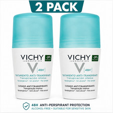 Vichy 48 Hour Anti-Perspirant Roll-On Intense Perspiration Deodorant 50ml 2 Pack picture
