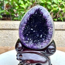 2.49LB  High quality Natural Amethyst geode quartz crystal Dinosaur egg healing picture