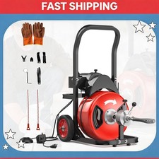 100Ft 3/4 Inch 750W Drain Cleaning Machine Sewer Snake Auger with Auto Feed picture