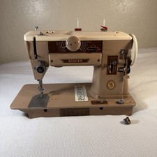 Vintage Singer Model 401A Slant O Matic Sewing Machine Untested No pedal Cord picture