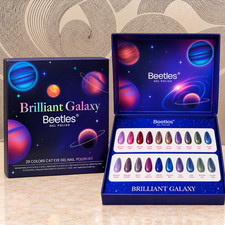 Beetles Gel Nail Polish Kit Brilliant Galaxy 20 Color Cat Eye Magnetic Set - New picture