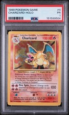 POKEMON 1999 BASE SET CHARIZARD 4/102 WOTC HOLO PSA 1 picture