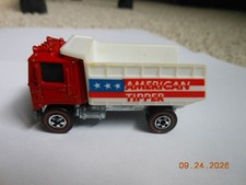 Vintage Hot Wheels Redline 1976 American Tipper Red Dump Truck, Flying Colors picture