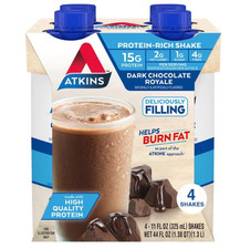 Atkins Dark Chocolate Royale High Protein Keto Shake Low Carb 11 fl oz 12 Ct picture