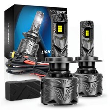 NOVSIGHT Pair H7 LED Headlight Bulbs Kit 6500k 240W 50000LM White Super Bright picture