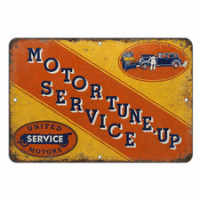 United Motors Service Sign Vintage Style Aluminum Tune Up Garage - 3 Sizes picture