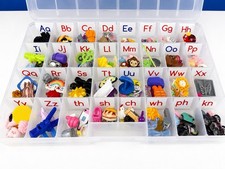 Alphabet Teaching Set in Storage with Mini Objects - INCLUDES DISGRAPHS picture